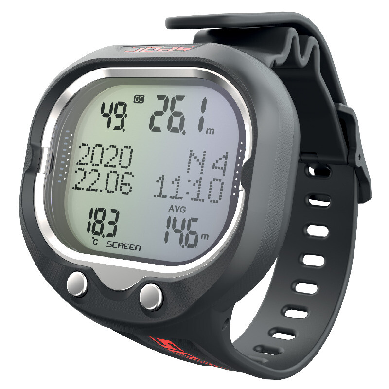 Seac Screen Black/Red Dive Computer - Used Wrist Dive Computer