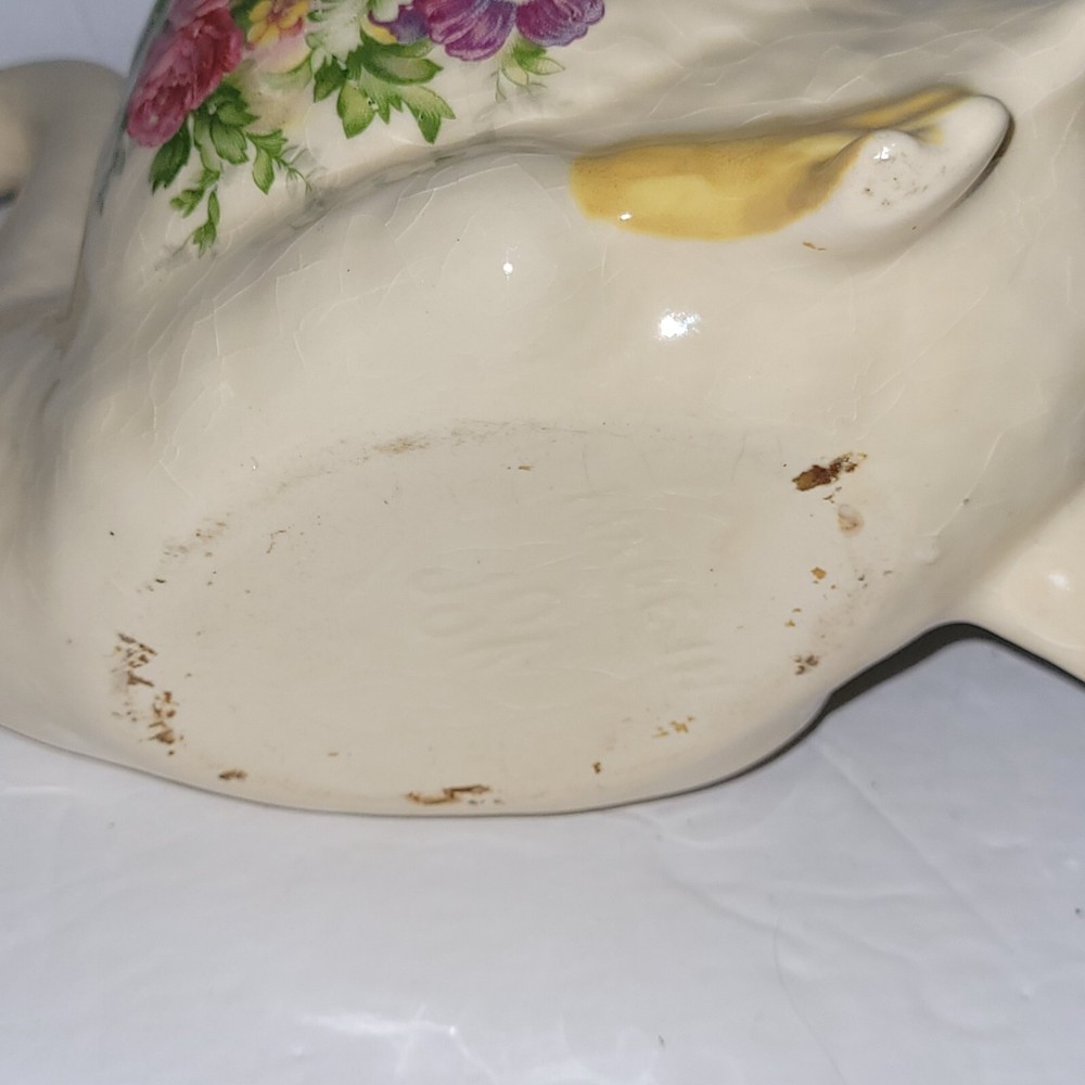 Swan Planter St Michael Marks Spencer Transfer Ware Ceramic