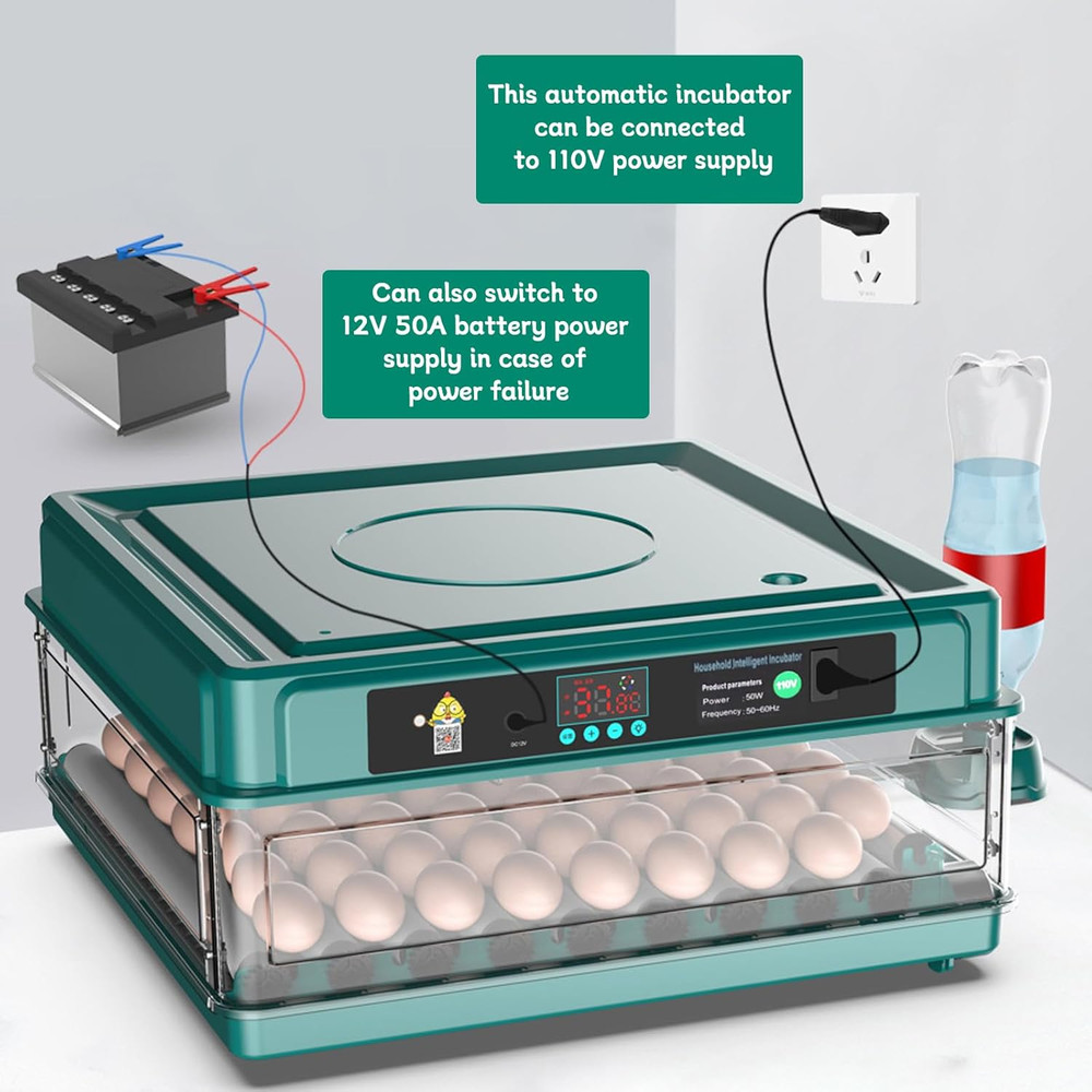Automatic Egg Incubator 12-38 Eggs Automatic Poultry Intelligent Incubator for H
