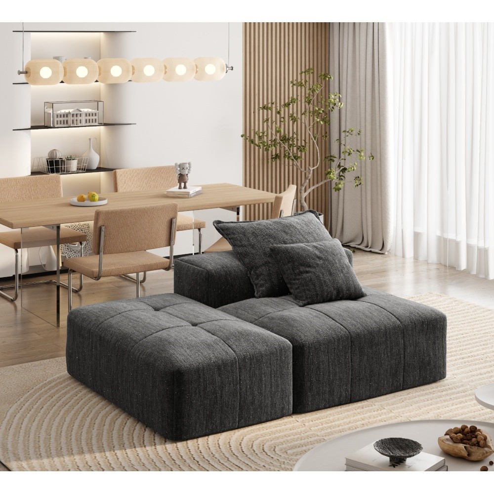 Modular Sectional Sofa, Chenille Fabric, No Assembly Required