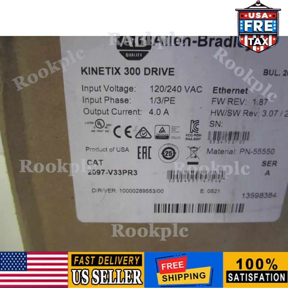 NEW Allen Bradley 2097-V33PR3 Kinetix 300 Servo Drive 240V 1Ph/3Ph US Free Tax