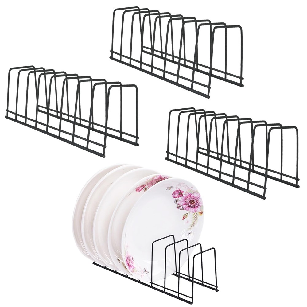 4 Pack Pot Lid Holder Kitchen Organizer Cabinet Rack Suitable for Bakeware Dish