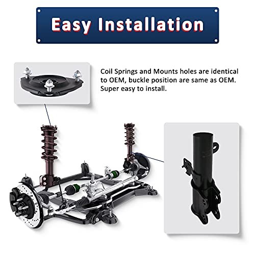 Front Complete Struts Spring Front Struts(Set of 2) 2008-2010 I Chrysler Town