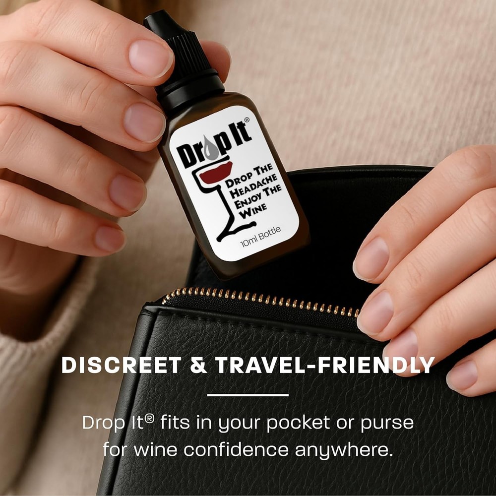 Drop It Wine Drops, Original - 10 mL Bottle - Treats Up to 55 Glasses