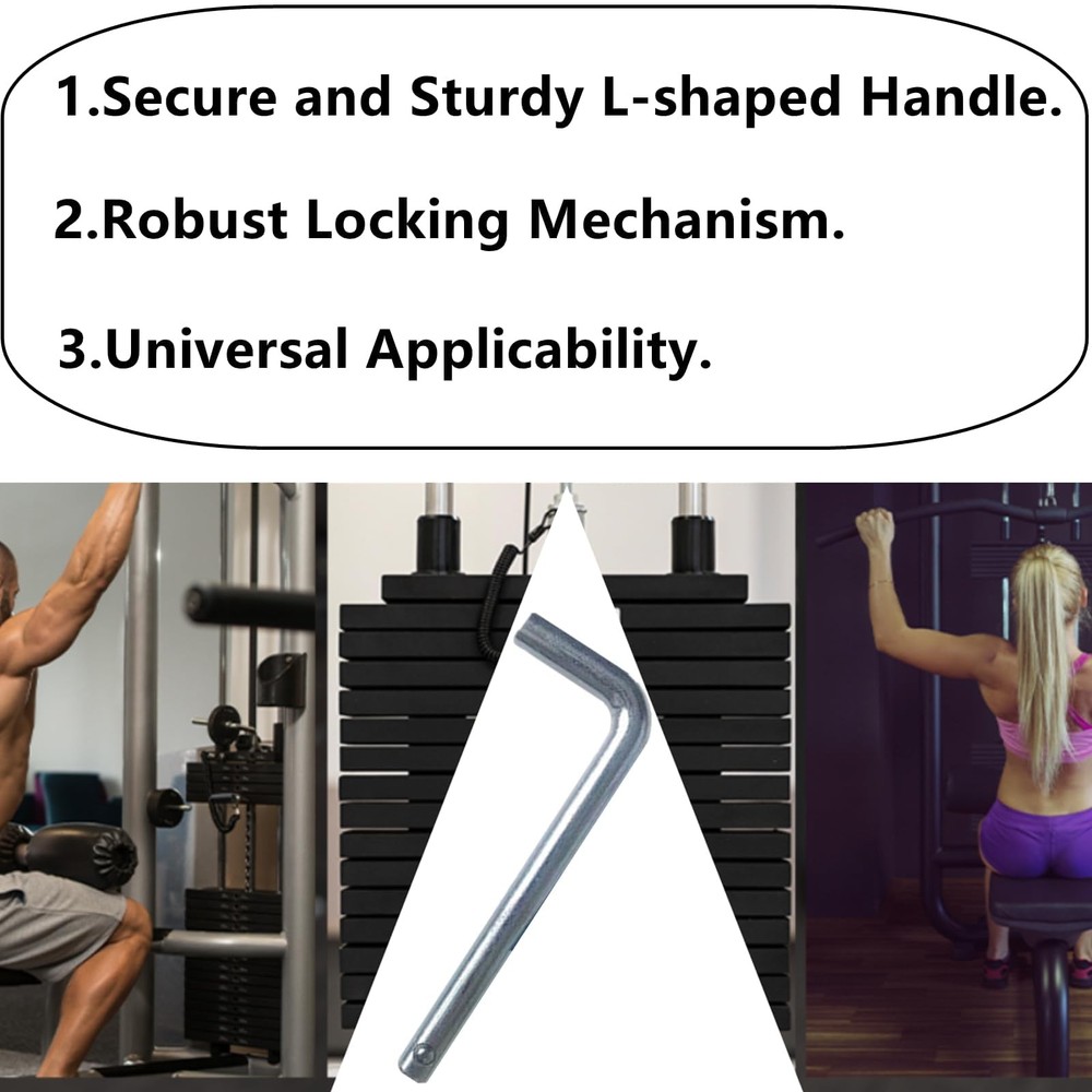 2 Pack Weight Stack Pins Gym Loading Pins LShaped Handle Fit Machines