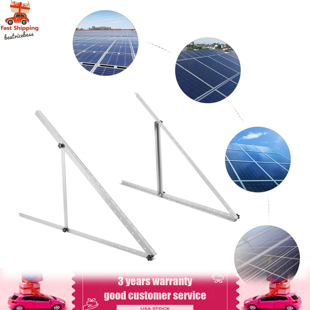 45" Inch Solar Panel Adjustable Tilt Mount Brackets Boat RV Flat Mounting 2Pcs