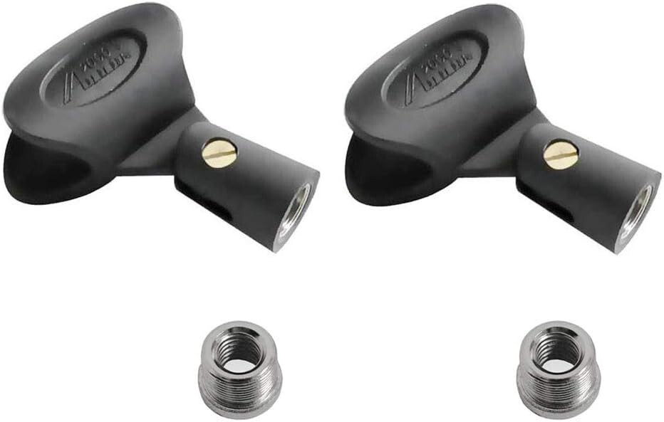Audio2000'S AMC418P2 Wireless Microphone Holders with adapters (2 Pack)-New