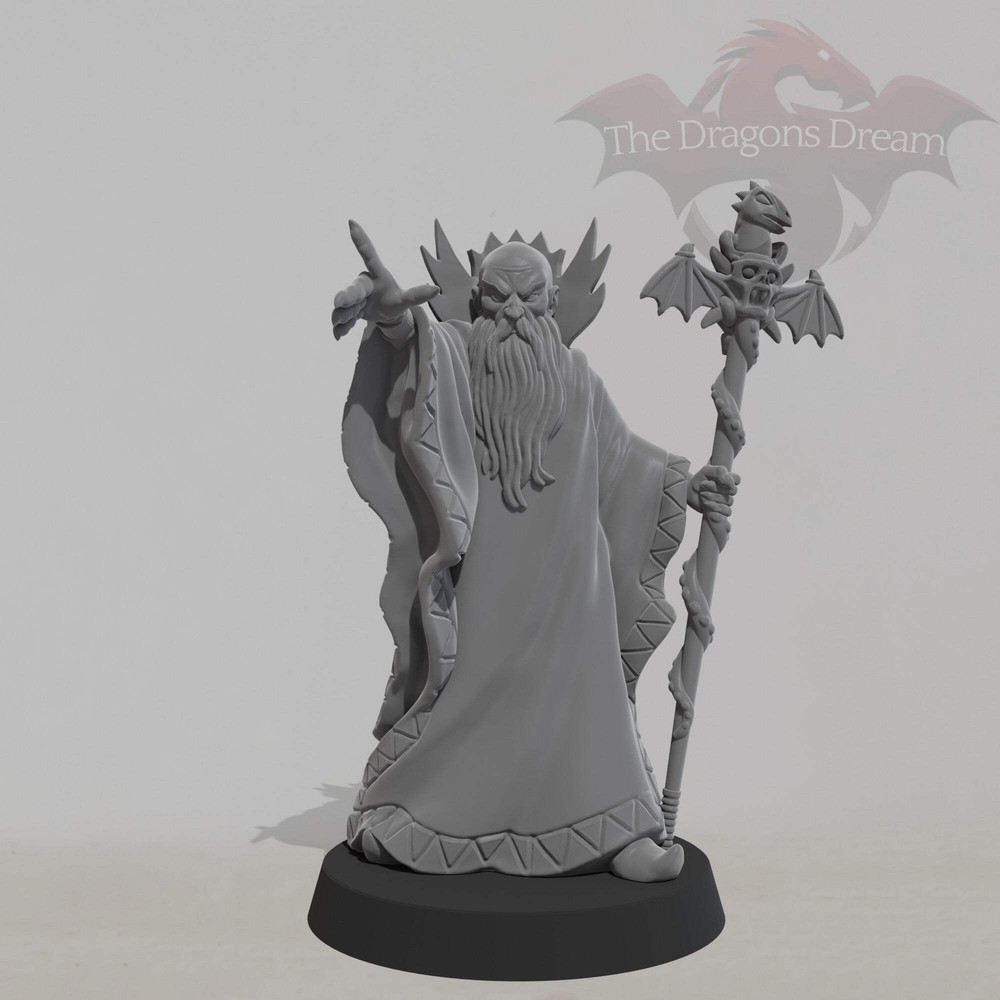 Kelek - Evil Wizard - Dungeons and Dragons, 5e Pathfinder - Miniature