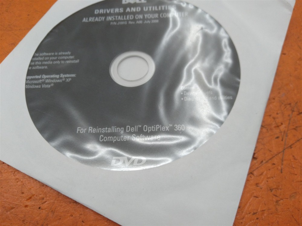 ⭐️⭐️⭐️⭐️⭐️ PC CD Disc Dell Drivers And Utilities For Reinstalling OptiPlex 360