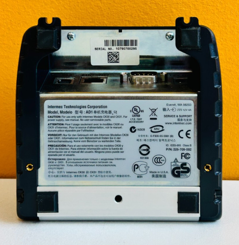 Intermec AD1 USB, Ethernet, RS-232, Communications Dock / Charger. Tested!