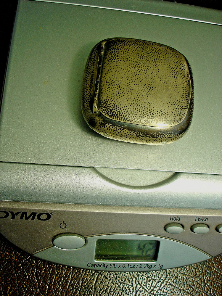 Vintage 800 Silver Pills Box # W18