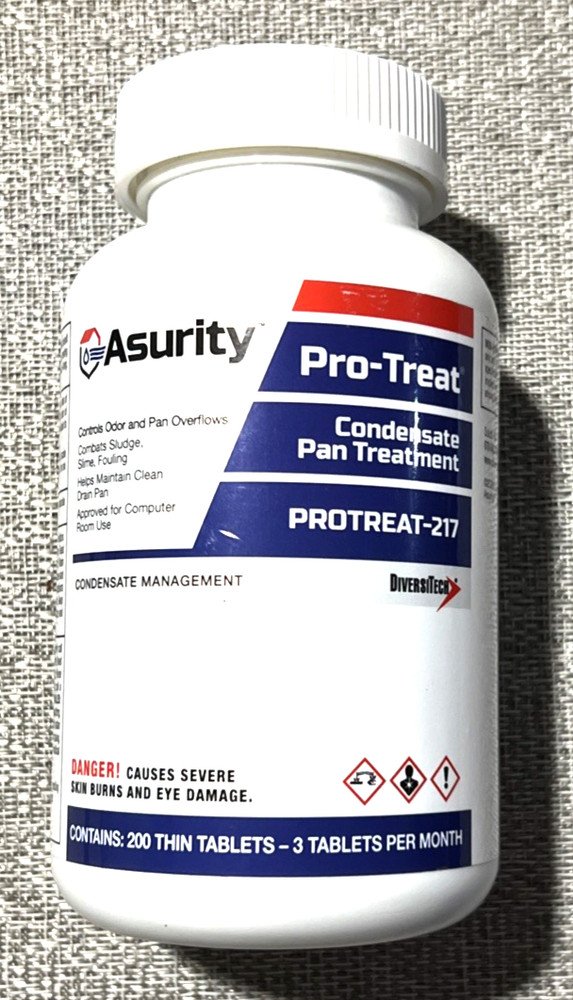 Asurity PROTREAT 217 Drain Pan Treatment 200 Tablets Jar  Odor Overflow Control