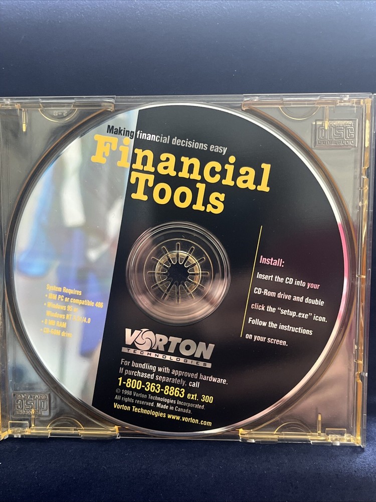 Financial Tools Cotton Technologies Cd Computer Disc