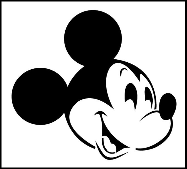 6"x7" Clear Plastic Stencil - Mickey (MC432)*****