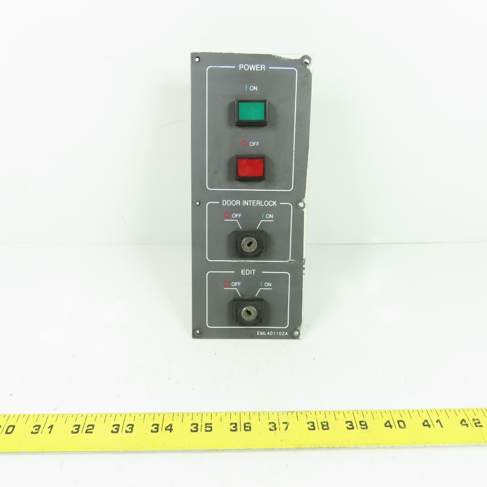 EML401102A Power Door Interlock Edit Operator Control Panel Plate 8-5/8"x3.5"