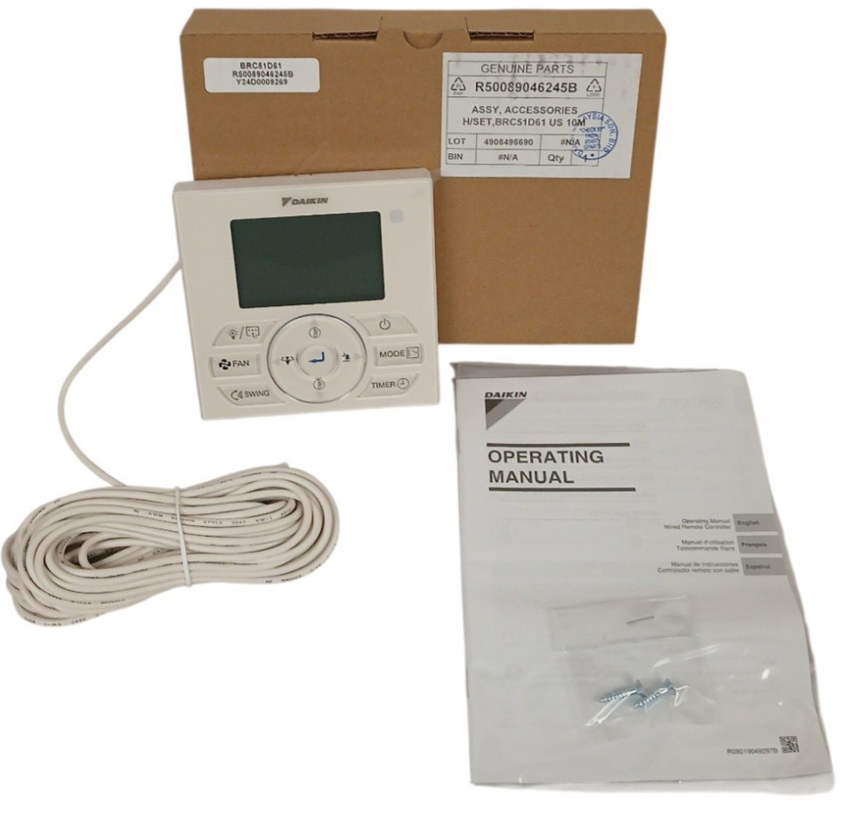 NEW Daikin BRC51D61 Wired Thermostat For Daikin Mini Split Systems