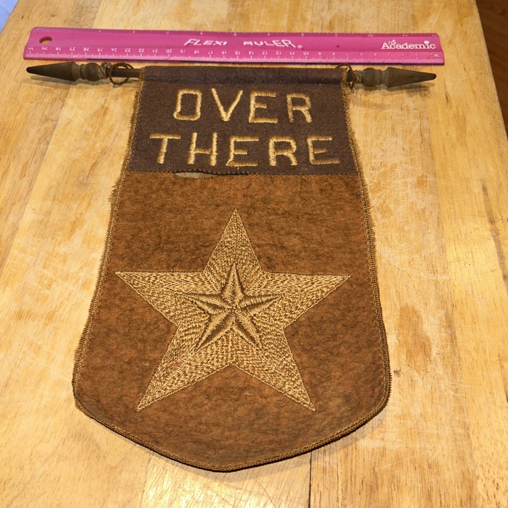 Man-in-Service Flag "OVER THERE" handmade **see notes**