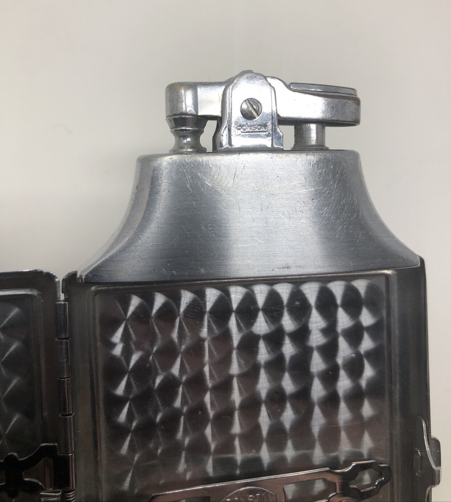 Vintage RONSON Cigarette Case With Attached Lighter