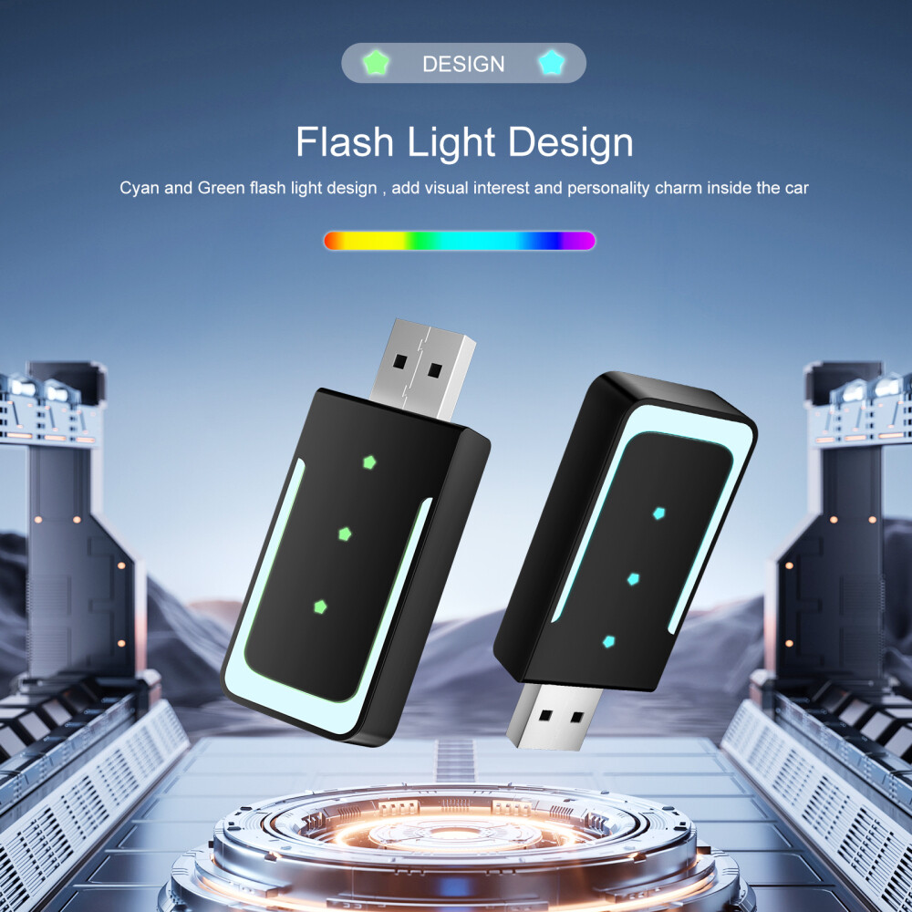 2 IN 1 Wireless Apple Caplay & Android Auto Adapter Box USB Car Dongle Plug&Play