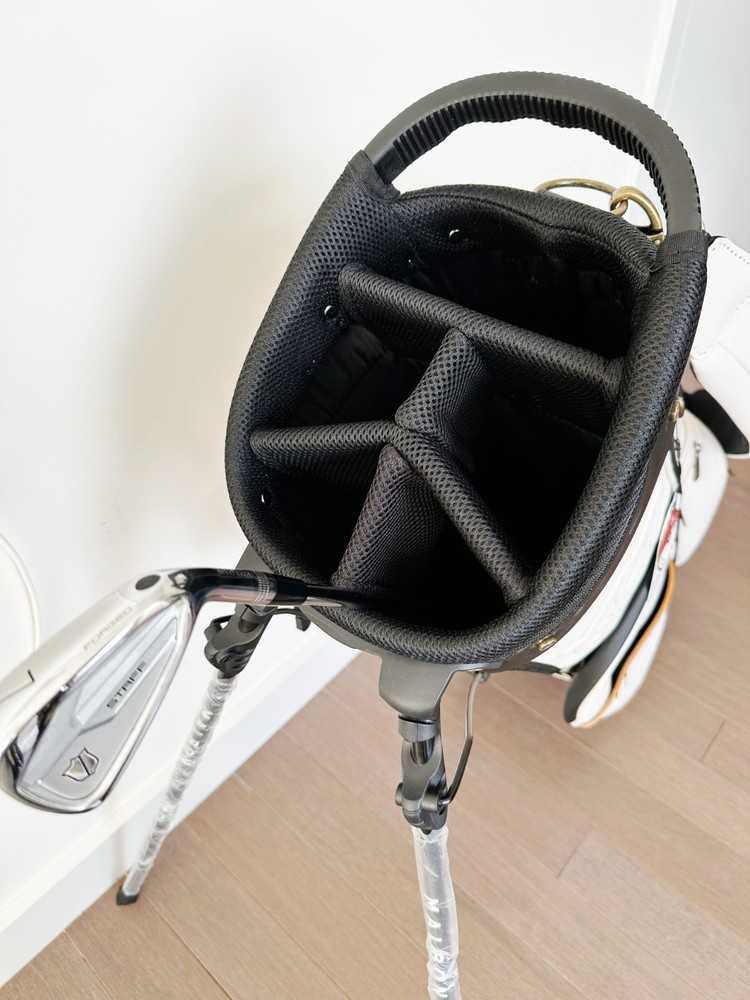 Malbon Basic Performance Golf Stand Bag WHITE CREAM 2024/25 Collection