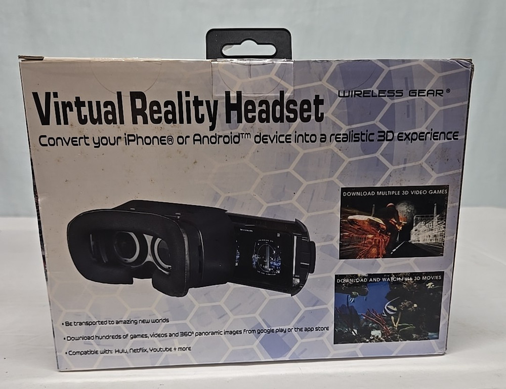 Virtual Reality Headset by Wireless Gear Realistic 3D Experience