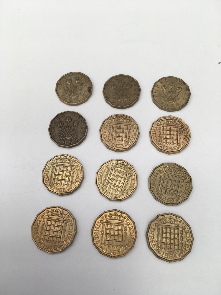 Brass 3d Coins, Various Dates