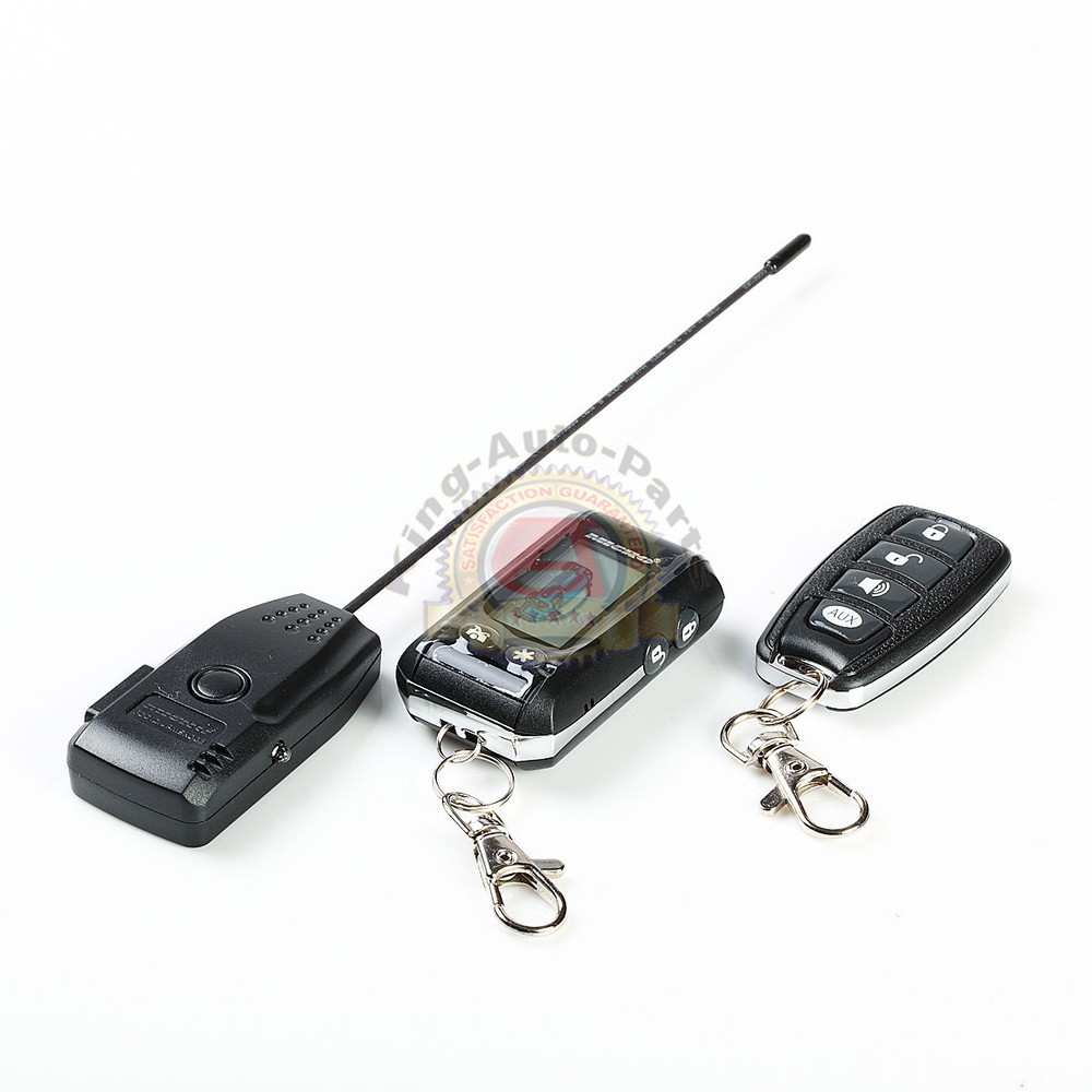 Two Way Micro Car Alarm & Keyless Entry with LCD Remote Control