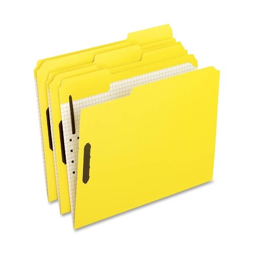 Esselte ESS21309 Fastener Folder Letter 2" Capacity Yellow