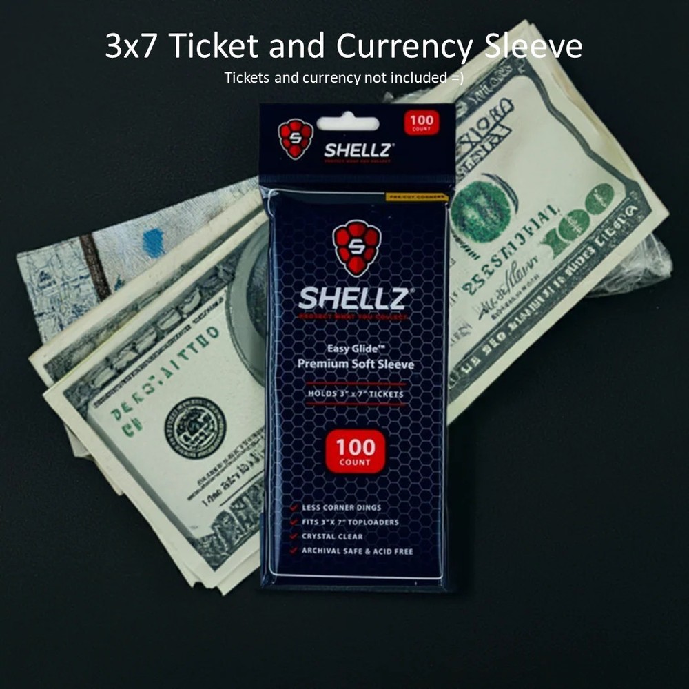 3x7" Ticket/Currency Easy Glide Soft Sleeves