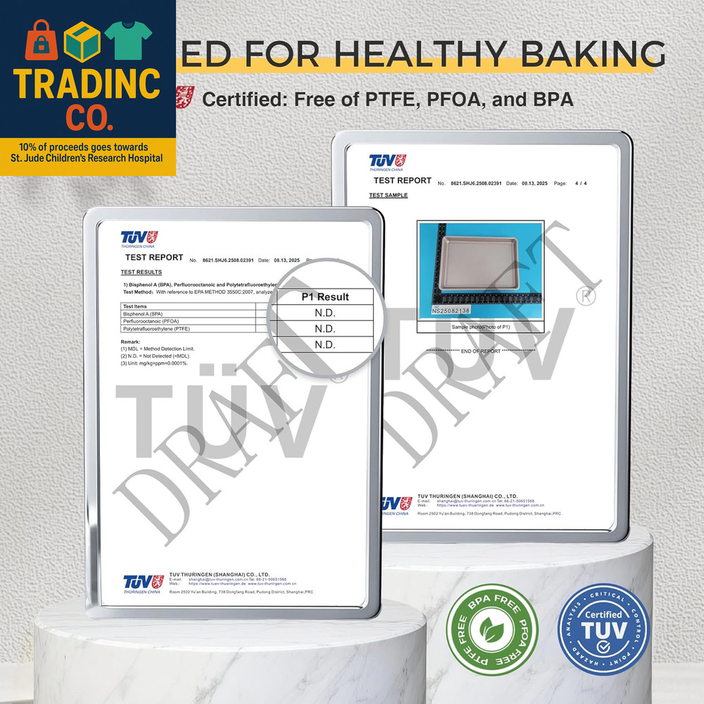 9-Piece Baking Pans Set Nonstick, Stackable Non Toxic Bakeware Sets with Diamond