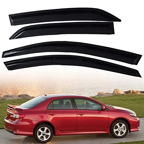 4PCS Side Window Visors Rain Guard Deflectors Replacement for 2009-2013 Corolla