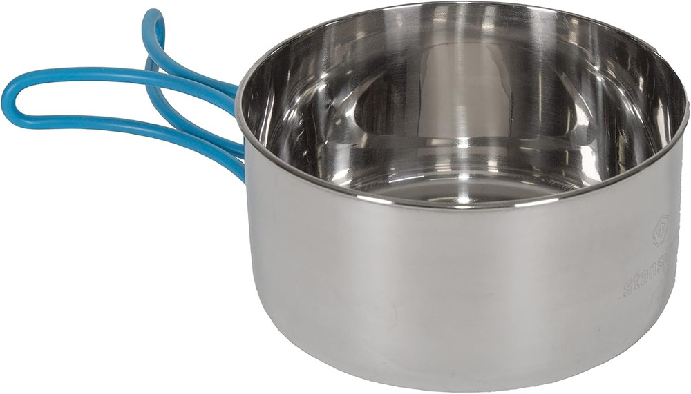 Stainless Steel Camping Cookware Set – Durable Nesting Mess Kit for Backpacking,