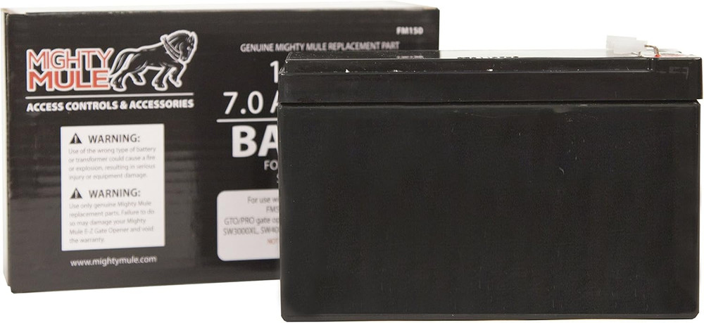 12-Volt Battery for  Automatic Gate Openers (FM150) , Black