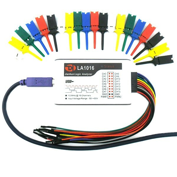 LA5016 USB Logic Analyzer 16Channels 500MHz Sampling 5G Sample Depth PWM Output