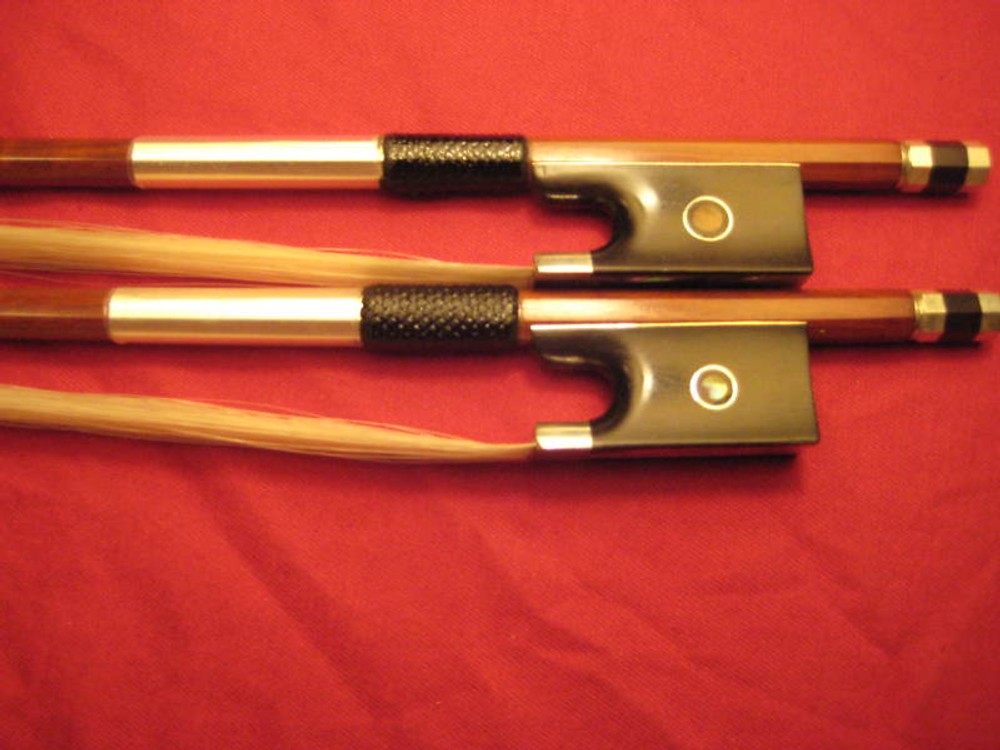 4/4Pernambuco Violin Bow Ebony Frog,Silver Mounted[2PC]