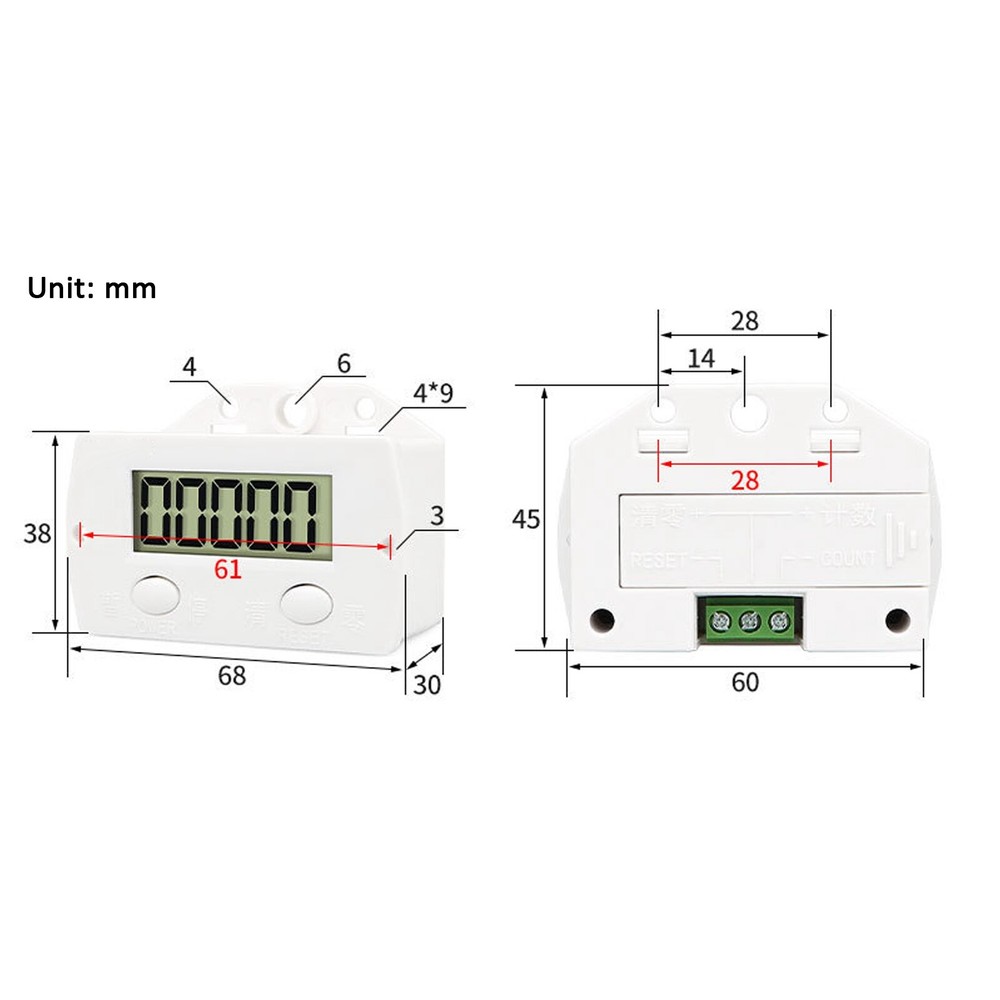 5 Digit Digital Electronic Counter Puncher Magnetic Inductive Proximity Switch