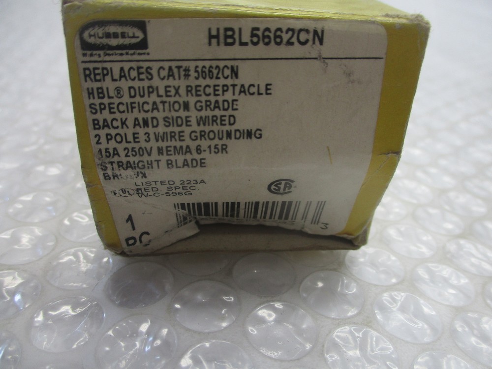 HUBBELL HBL5662CN RECEPTACLE NSMP