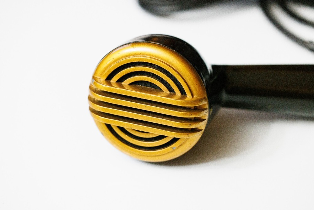 Vtg 1940's Machine Age Webcor Microphone Not tested