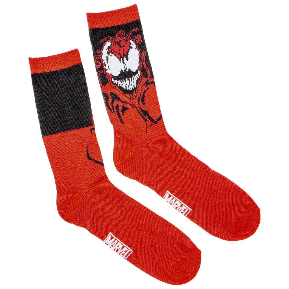 Spider-Man Venom Maximum Carnage Crew Socks Red