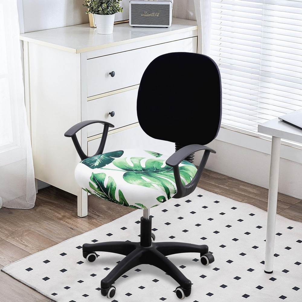 Stretch Printed Office Computer Chair Covers, Universal Washable Removable De...