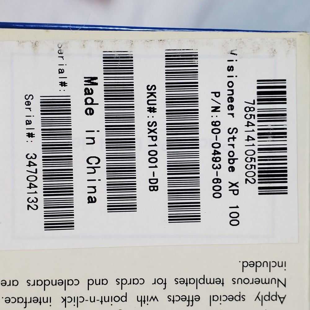 Visioneer Strobe XP 100 portable scanner *OPEN BOX *UNTESTED *AS IS