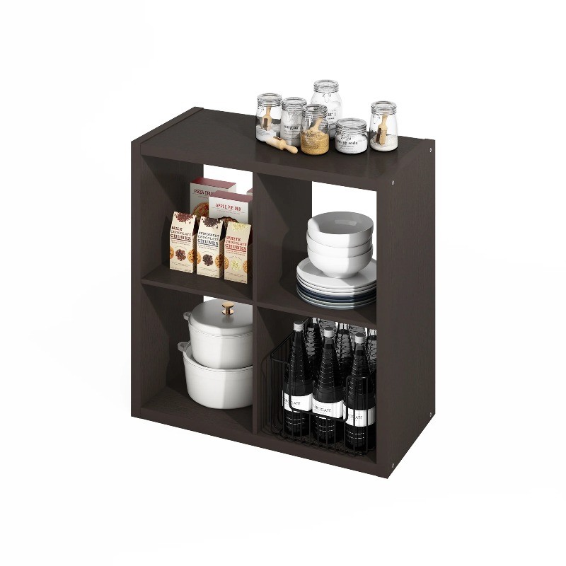 Furinno Hermite 4-Cube Open Shelves Kitchen Storage, Kitchen Island