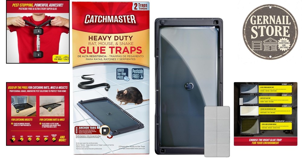 Heavy Duty Rat & Mouse Glue Traps - 2 Pack Sticky Putty Pests Control Solution