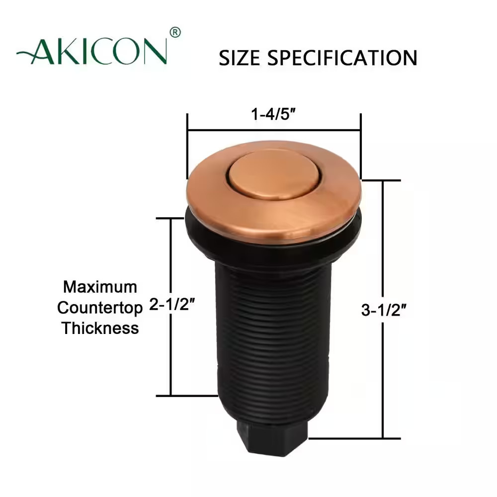 Copper Garbage Disposal Kitchen Air Switch Kit