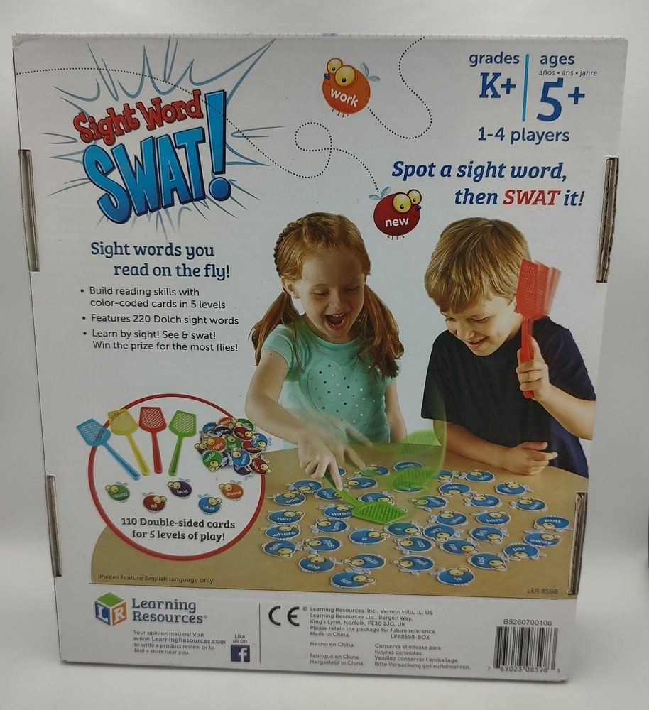 Sight Word Swat Educational Sight Words Game Learning Resources