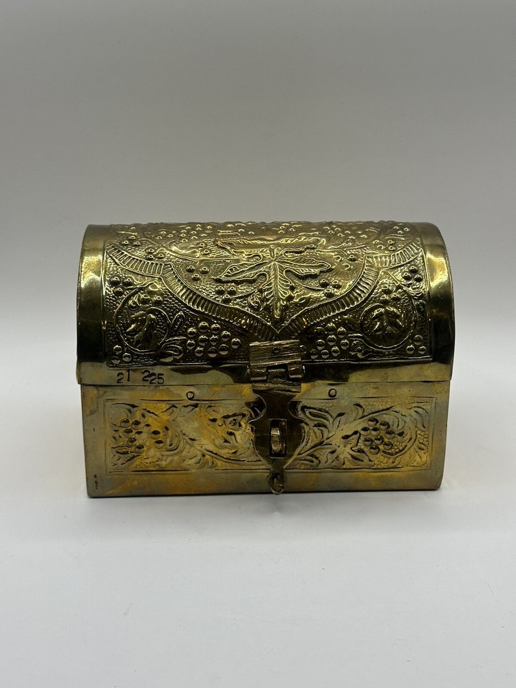 Vintage brass ornate chest