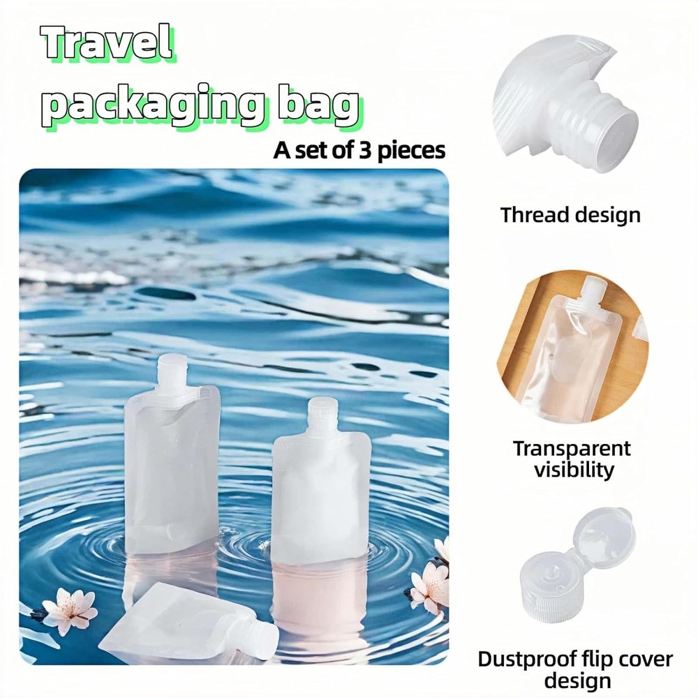 5 PCS Refillable Containers for Lotion, Shampoo, Cream
