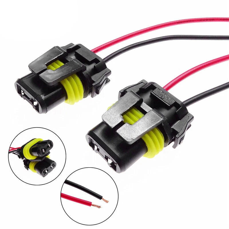 2pcs 9005 9006 Adapter Wiring Harness Socket for Headlight Fog Light Universal