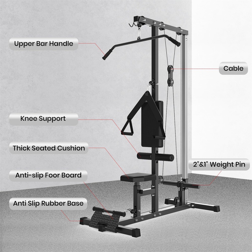 ✅LAT Power Cable Machine Row Cable Machine with Adjustable Leg Support Adjustab