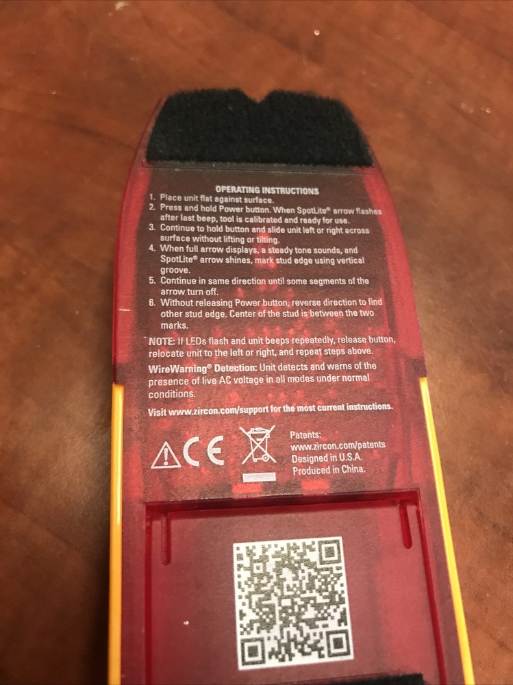 Open Pack Zircon HD35 StudSensor 65944 Stud Finder No Battery Tested